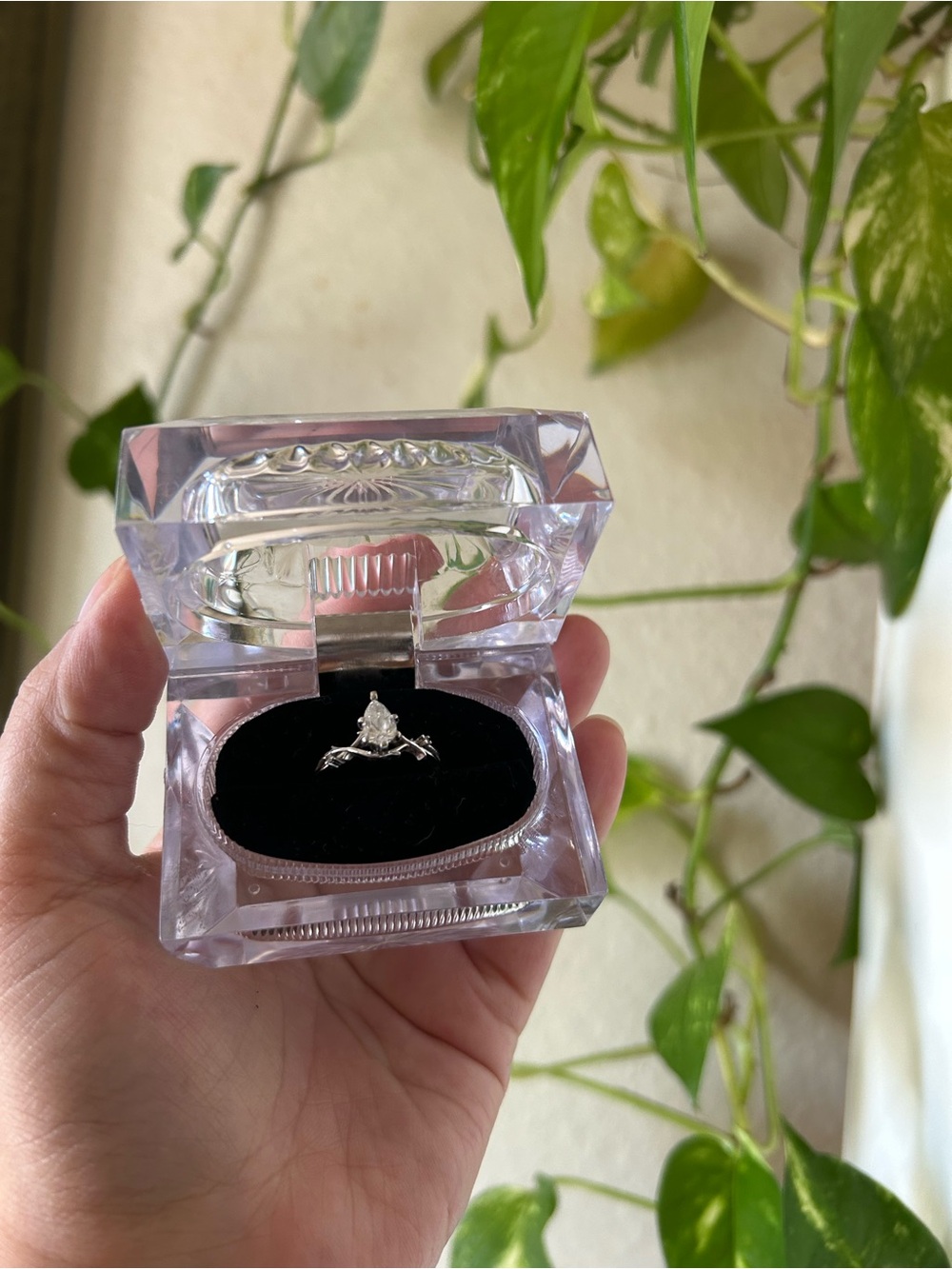 Vine inspired engagement ring